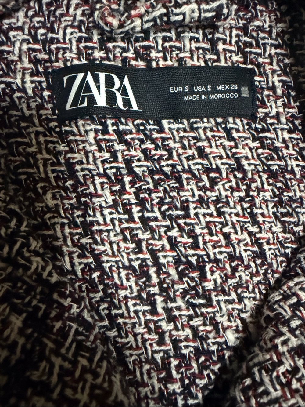 ZARA Multi-Color Tweed Button Jacket - Picture 3 of 6